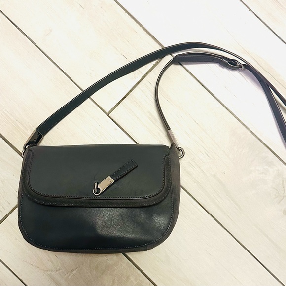 Ralph Lauren  Elegant Gray Leather Crossbody Bag - Picture 13 of 13